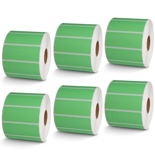 2.5" x 1" Green Direct Thermal Labels