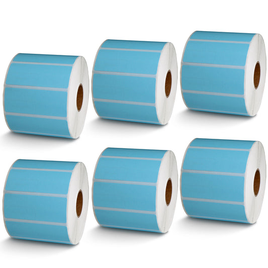2.5" x 1" Blue Direct Thermal Labels