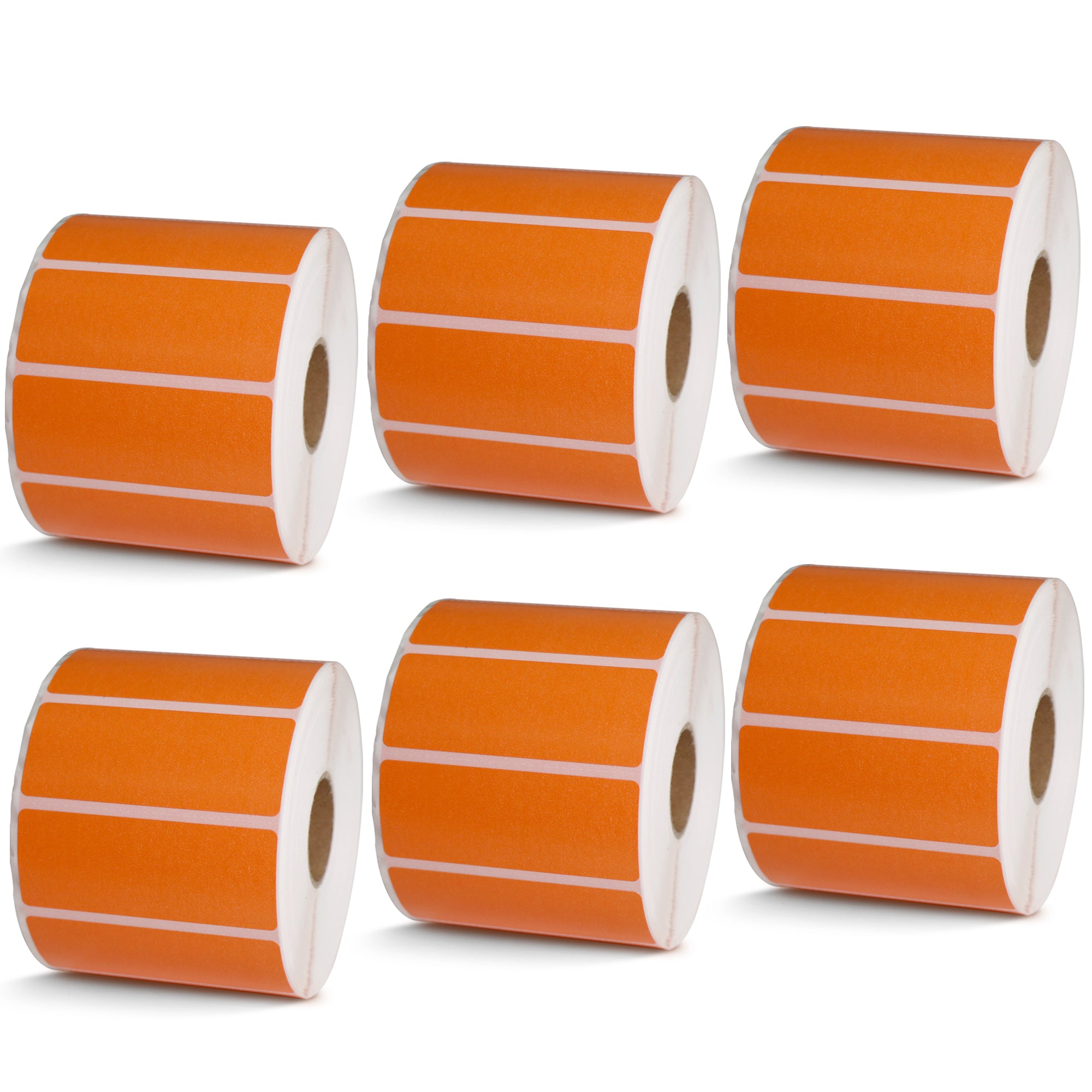 2.5" x 1" Orange Direct Thermal Labels