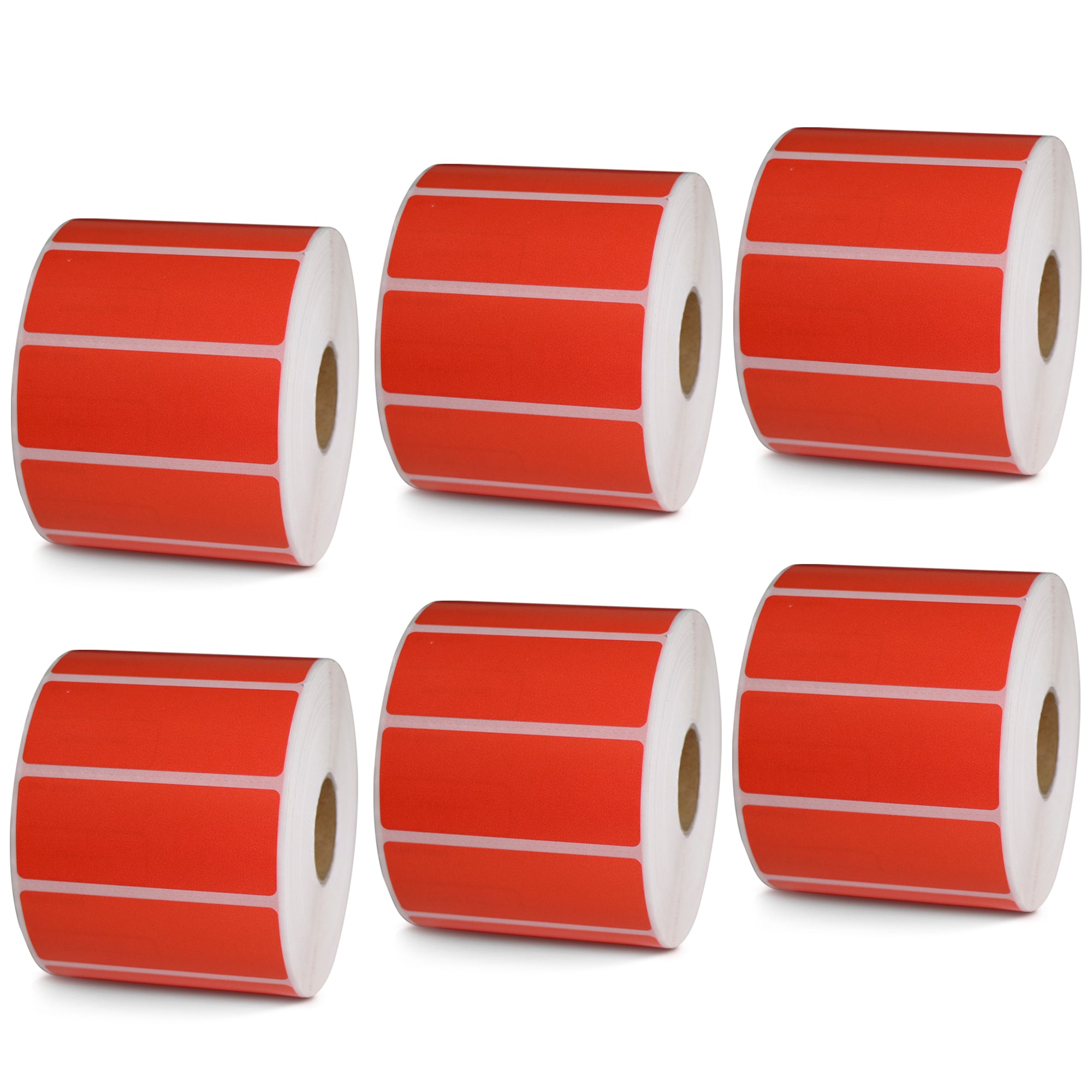 2.5" x 1" Red Direct Thermal Labels