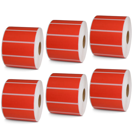 2.5" x 1" Red Direct Thermal Labels