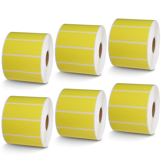 2.5" x 1" Yellow Direct Thermal Labels