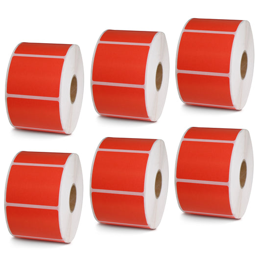 2" x 1.5" Red Direct Thermal Labels