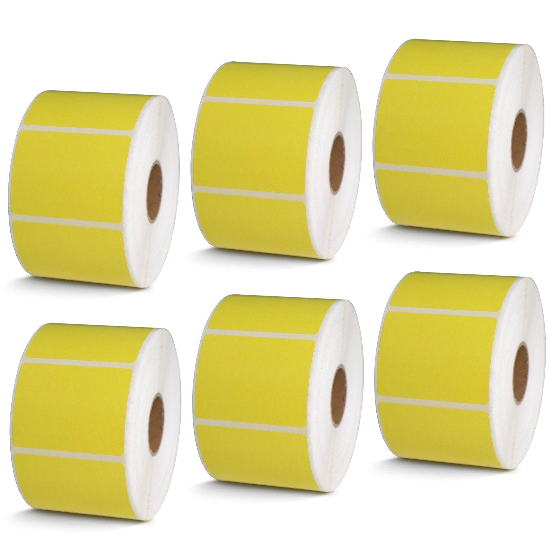 2" x 1.5" Yellow Direct Thermal Labels