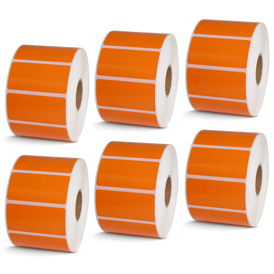 2" x 1" Orange Direct Thermal Labels