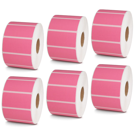 2" x 1" Pink Direct Thermal Labels