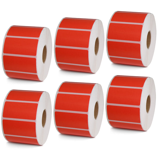 2" x 1" Red Direct Thermal Labels