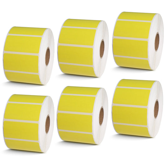 2" x 1" Yellow Direct Thermal Labels
