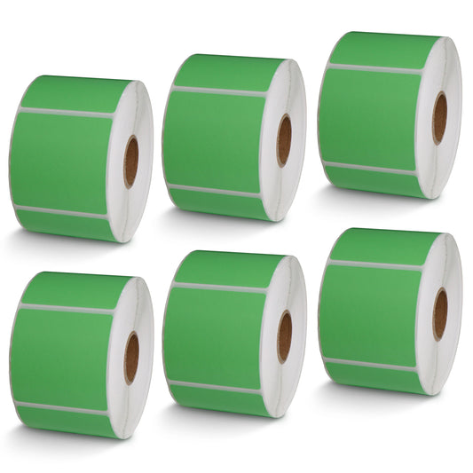2" x 2" Green Direct Thermal Labels