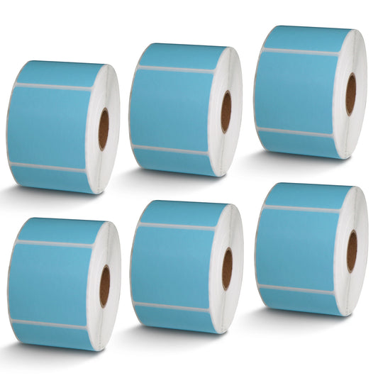 2" x 2" Blue Direct Thermal Labels