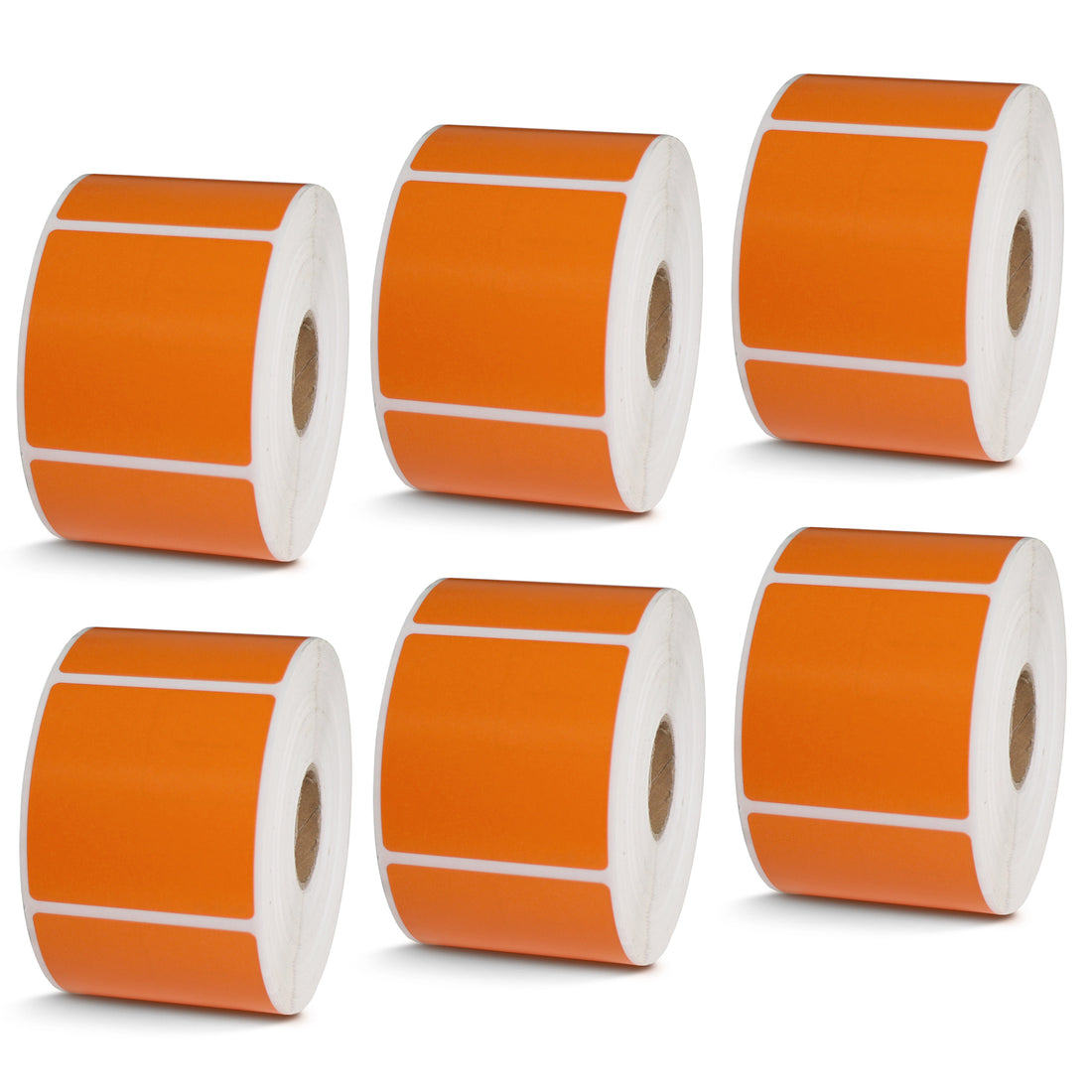 2" x 2" Orange Direct Thermal Labels