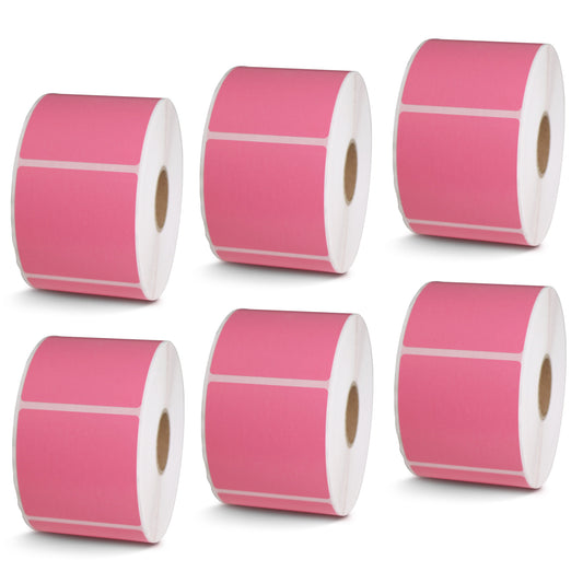 2" x 2" Pink Direct Thermal Labels