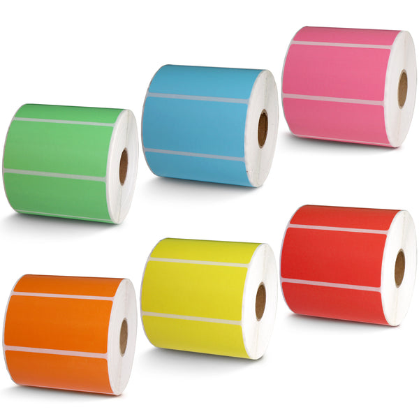 Betckey Zebra Color Labels 3" x 1.5" Barcode Shipping & Address Labels