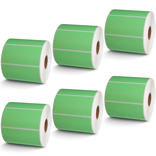 3" x 1.5" Green Direct Thermal Labels