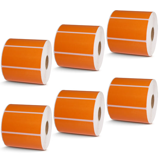 3" x 1.5" Orange Direct Thermal Labels