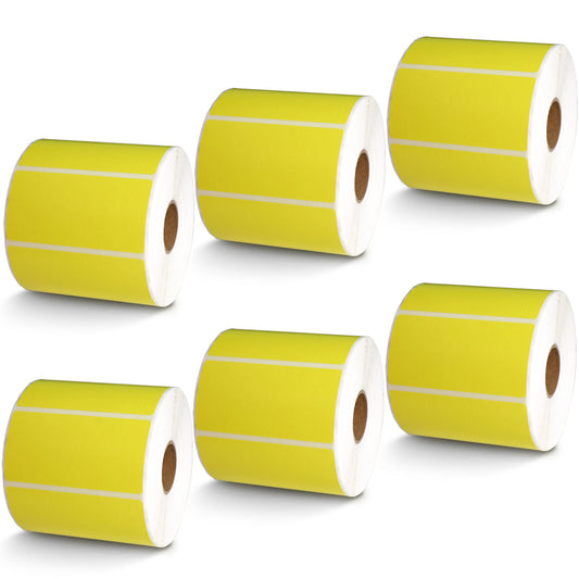 3" x 1.5" Yellow Direct Thermal Labels