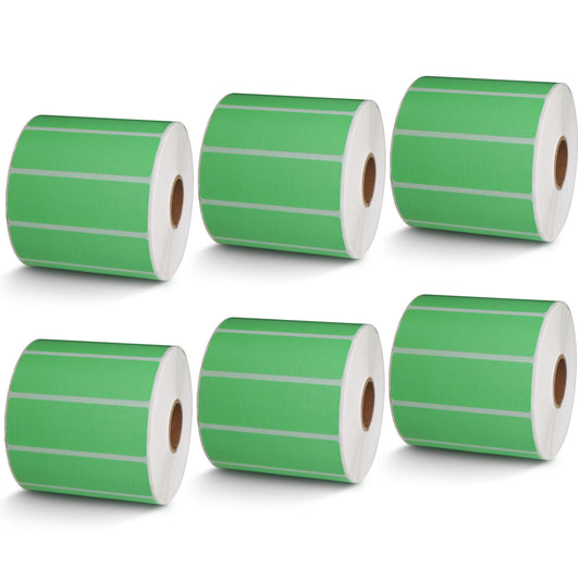 3" x 1" Green Direct Thermal Labels