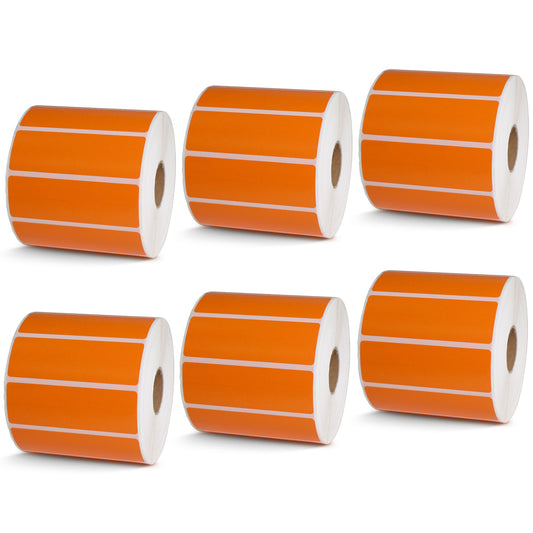 3" x 1" Orange Direct Thermal Labels