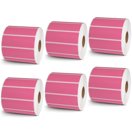3" x 1" Pink Direct Thermal Labels
