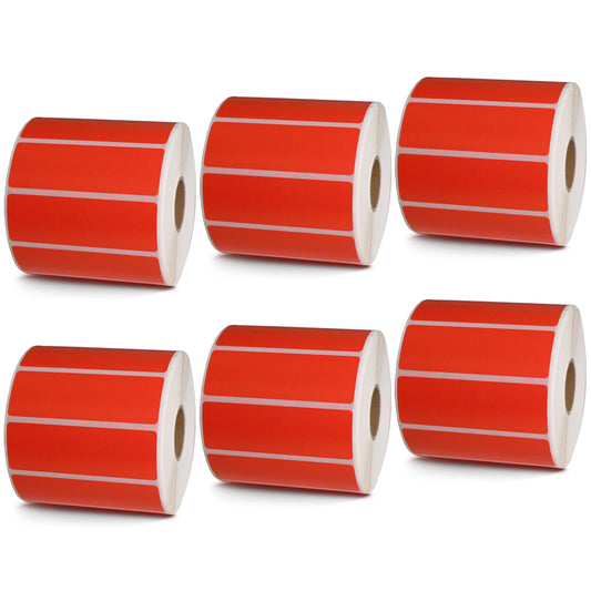 3" x 1" Red Direct Thermal Labels