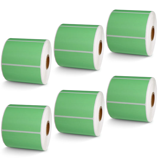 3" x 2" Green Direct Thermal Labels