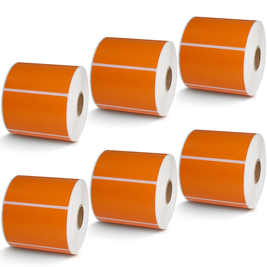 3" x 2" Orange Direct Thermal Labels