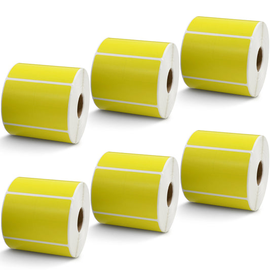 3" x 2" Yellow Direct Thermal Labels