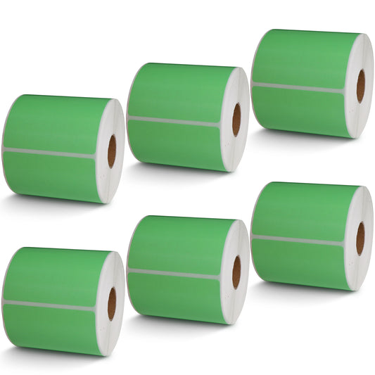 3" x 3" Green Direct Thermal Labels