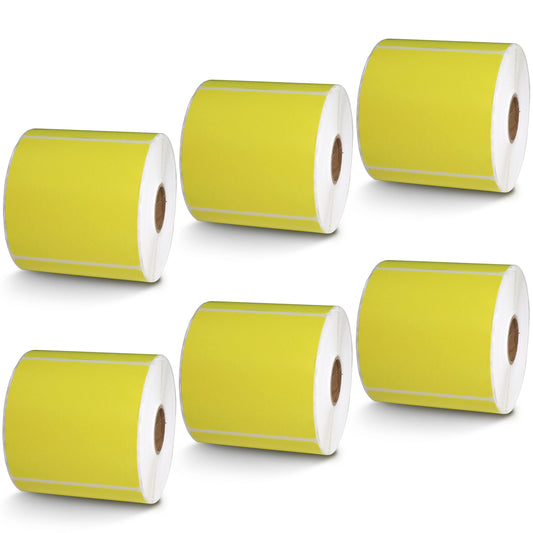 3" x 3" Yellow Direct Thermal Labels