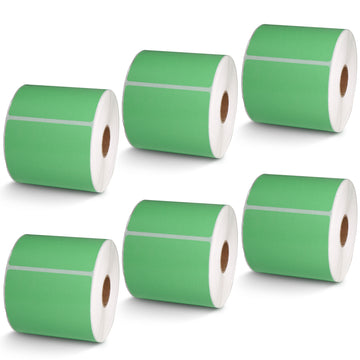 3" x 5" Green Direct Thermal Labels