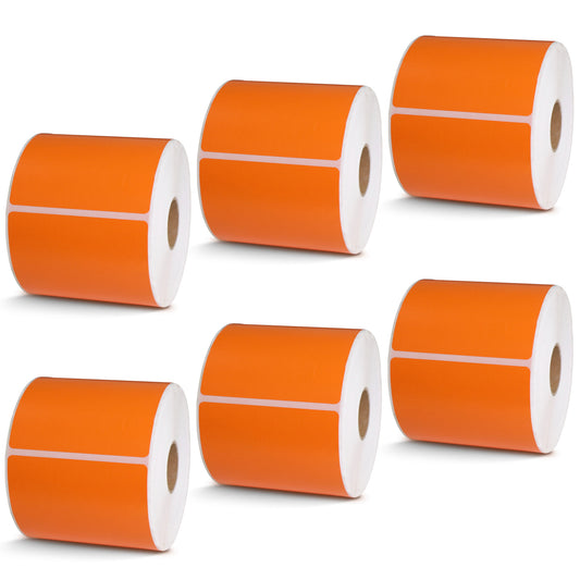 3" x 5" Orange Direct Thermal Labels