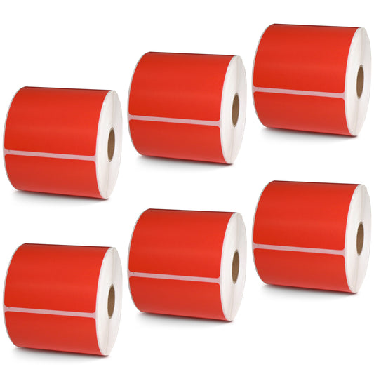3" x 5" Red Direct Thermal Labels