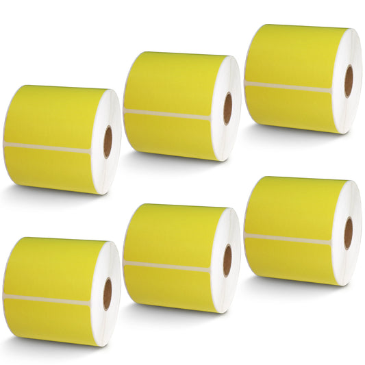 3" x 5" Yellow Direct Thermal Labels