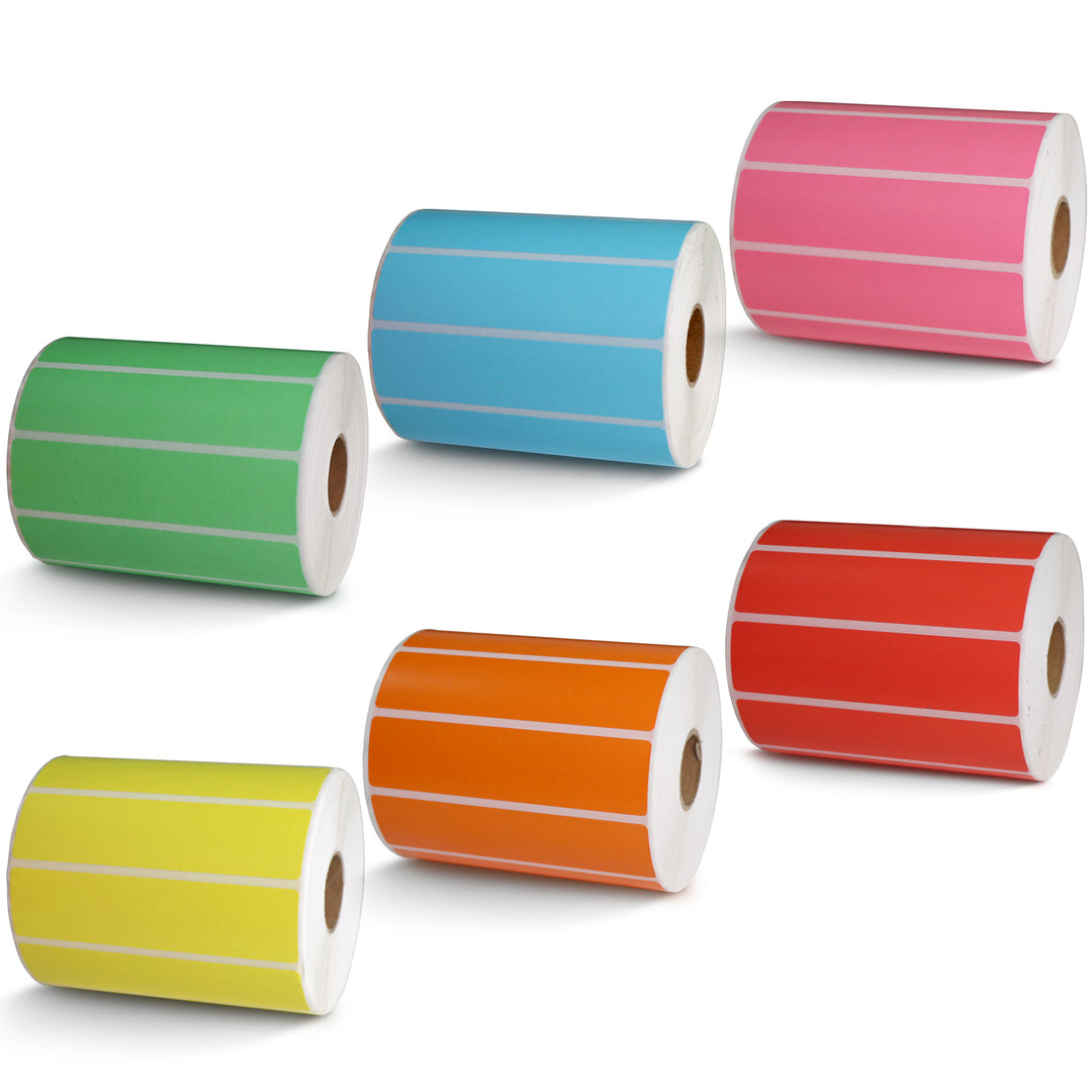 Betckey Zebra Color Labels 4" x 1" Multipurpose Labels