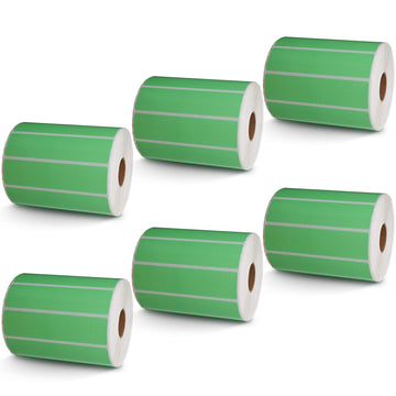 4" x 1" Green Direct Thermal Labels