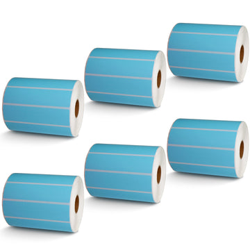 4" x 1" Blue Direct Thermal Labels