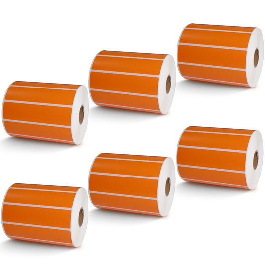 4" x 1" Orange Direct Thermal Labels