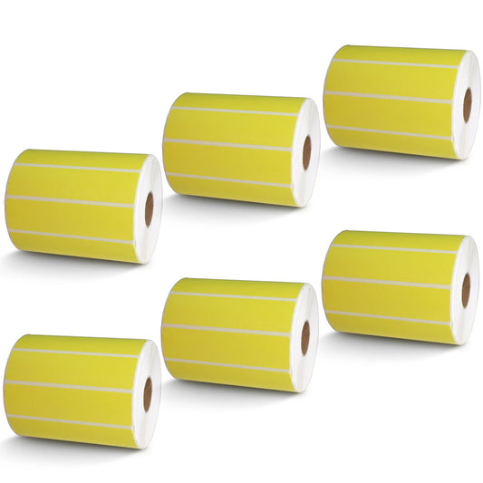 4" x 1" Yellow Direct Thermal Labels