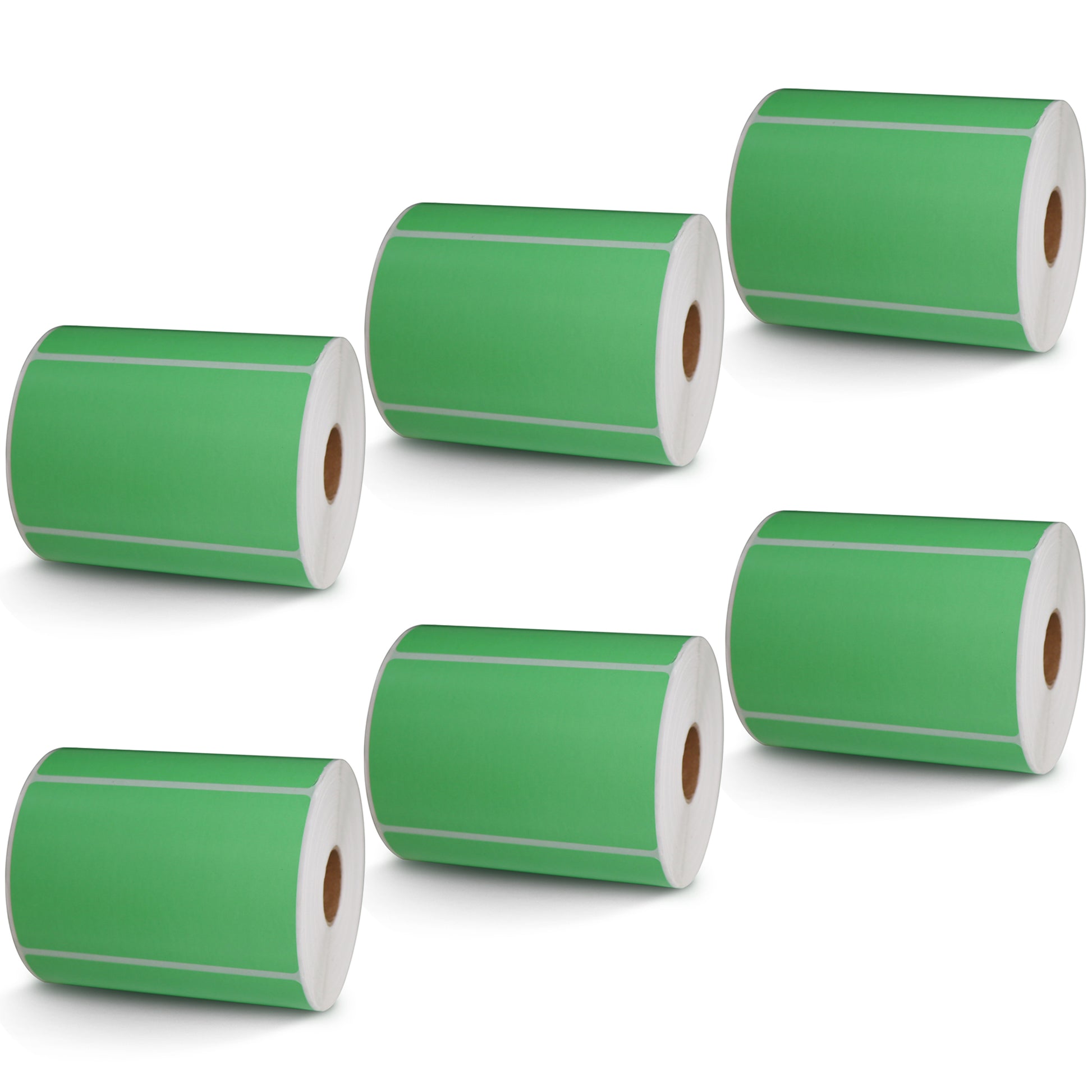 4" x 2.5" Green Direct Thermal Labels