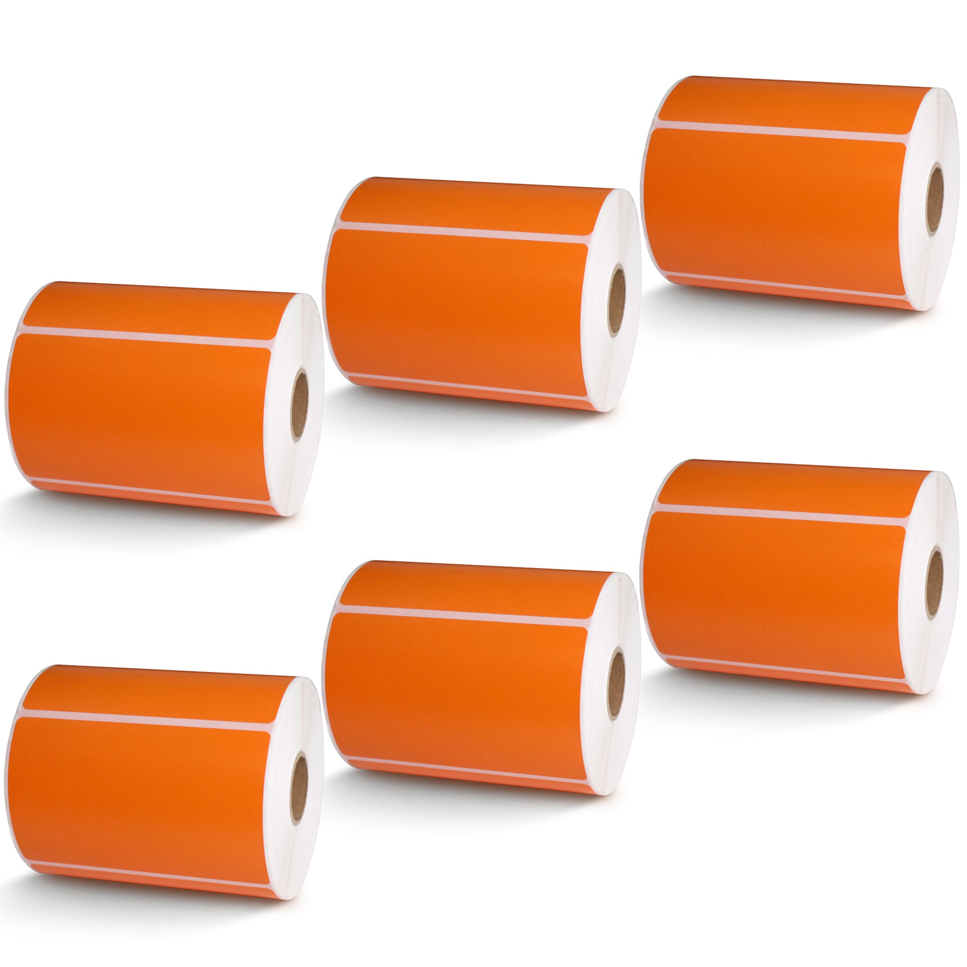 4" x 2.5" Orange Direct Thermal Labels
