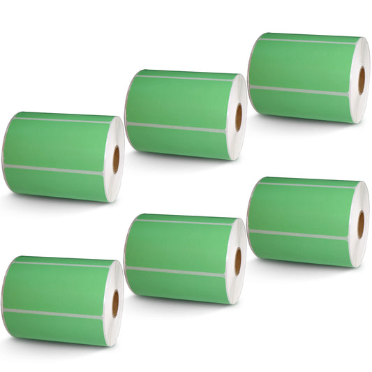 4" x 2" Green Direct Thermal Labels