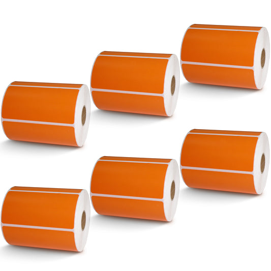 4" x 2" Orange Direct Thermal Labels