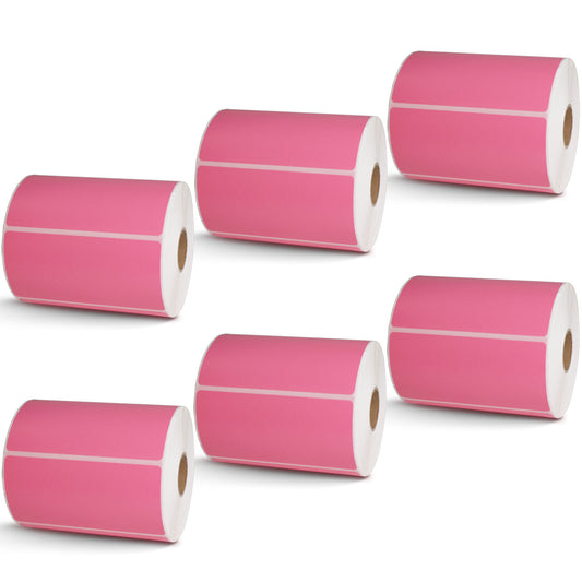 4" x 2" Pink Direct Thermal Labels