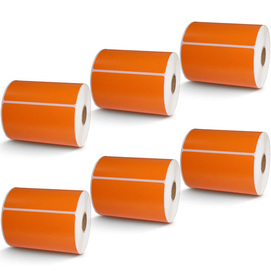 4" x 3" Orange Direct Thermal Labels