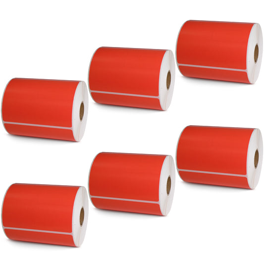 4" x 3" Red Direct Thermal Labels