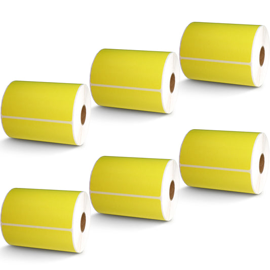 4" x 3" Yellow Direct Thermal Labels