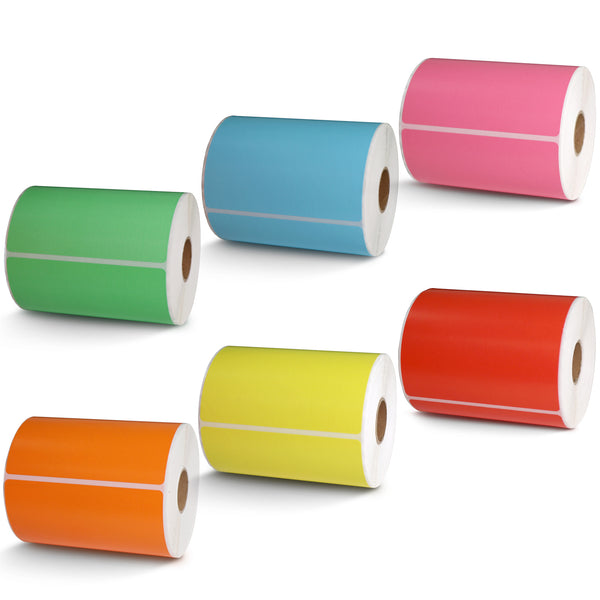 Betckey Zebra Color Labels 4" x 4" Shipping & Large Square Labels