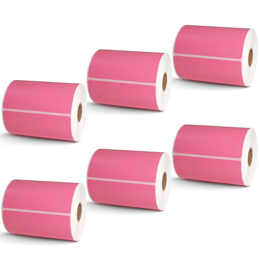 4" x 4" Pink Direct Thermal Labels