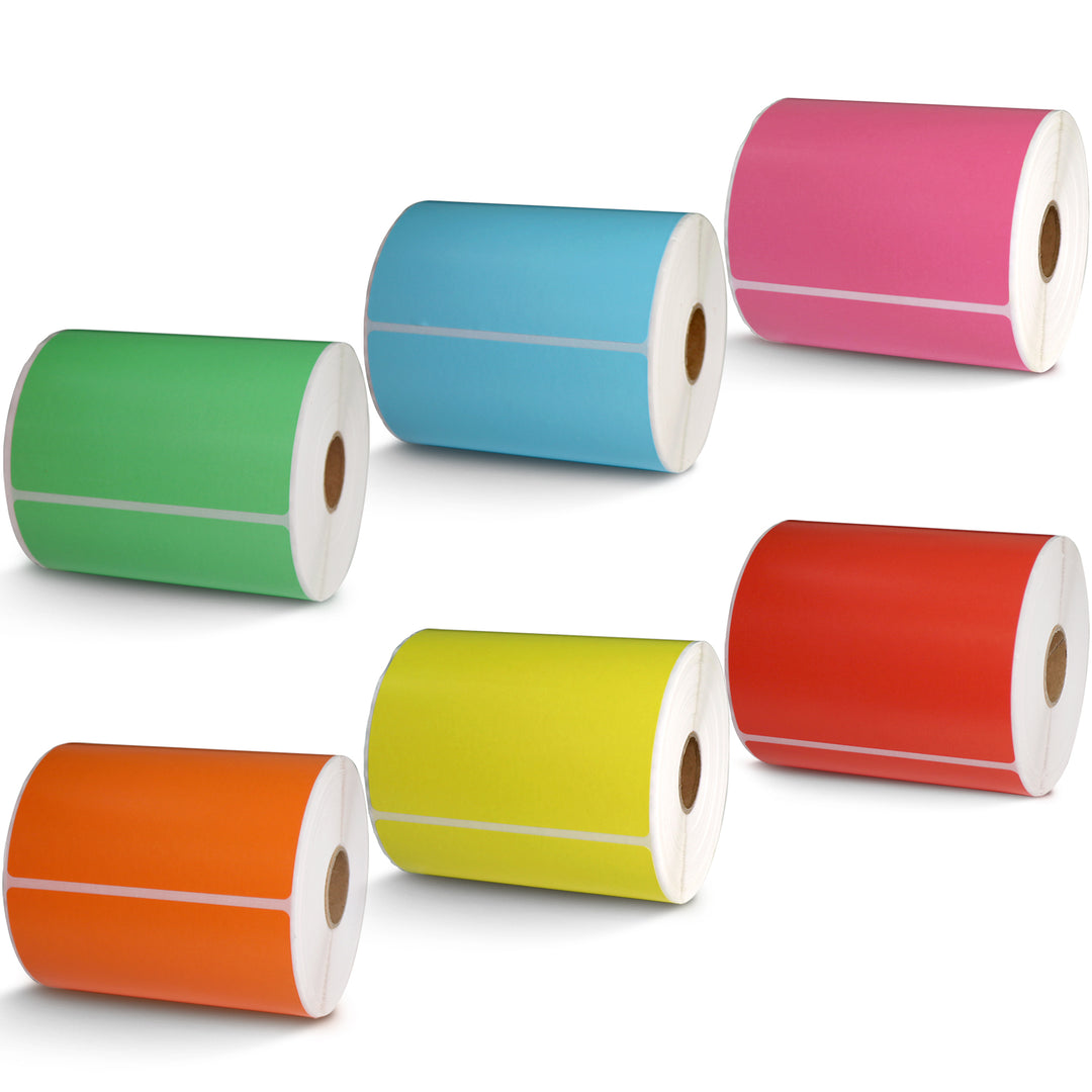 Betckey Zebra Color Labels 4" x 5" Large Shipping & Multipurpose Labels