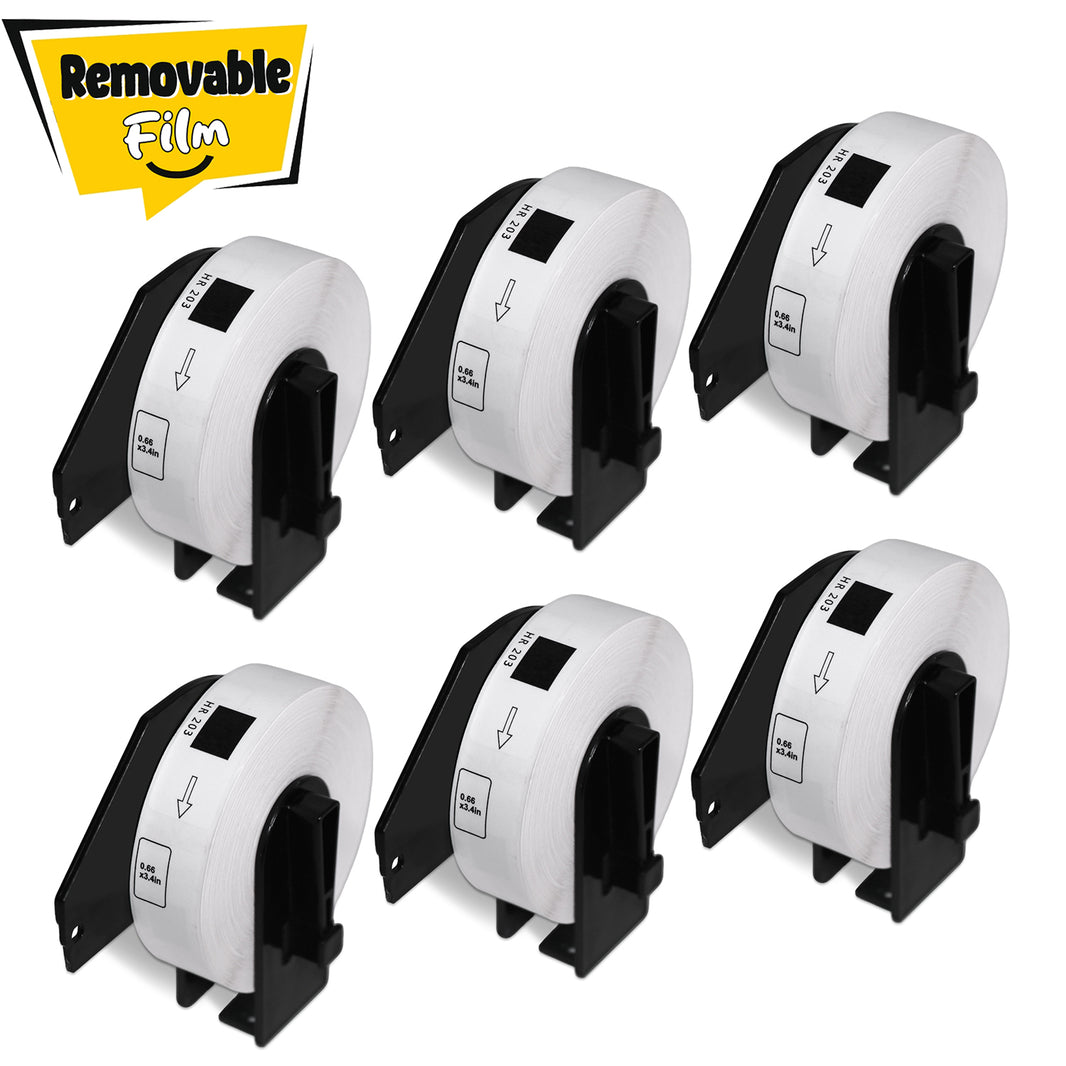 Brother DK-1203 Removable Film File Folder Labels 0.66